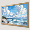 Coastal Ocean Waves Art Poster - Blue Seascape Wall Decor