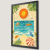Coastal Paradise Sailboat Art Poster - Tropical Beach Decor