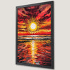 Coastal Sunset Art Poster: Capture the Vibrant Ocean Scene