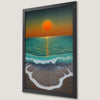 Coastal Sunset Art Poster - Ocean Waves and Serene Beach Scene