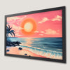 Coastal Sunset Art Poster - Romantic Beach Scene for Your Home