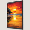 Coastal Sunset Art Poster - Vibrant Ocean Scene for Your Walls