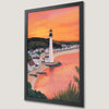 Coastal Sunset Lighthouse Art Poster - Nautical Wall Decor