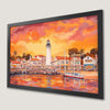 Coastal Sunset Lighthouse Art Poster | Seaside Home Decor