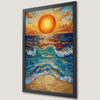 Coastal Sunset Waves Art Poster - Serene Ocean View