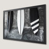 Coastal Surfboard Art Poster - Black and White Beach Decor
