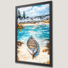 Coastal Village Art Poster | Serene Beach Scene for Your Home