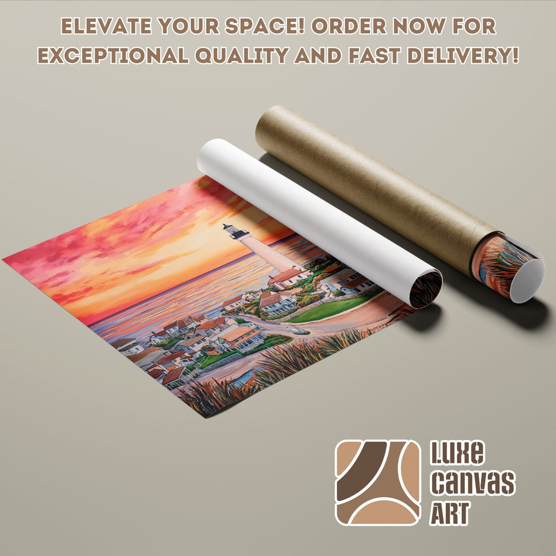 Coastal sunset Poster Roll art print, warm color palette, ready to elevate your space! Order now!