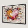 Colorful Abstract Heart Canvas Print Love Art Decor