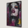 Colorful Abstract Woman Portrait Canvas Print Wall Art