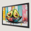 Colorful Avocado Art Poster for Kitchens and Dining Rooms