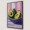 Colorful Avocado Still Life Framed Canvas Print Art