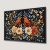 Colorful Bird Floral Art Canvas Print for Living Room Decor