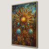 Colorful Celestial Sun and Planets Canvas Print