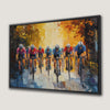 Colorful Cyclists Canvas Print Bike Racing Artwork