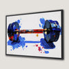 Colorful Dumbbell Canvas Print Framed Gym Artwork