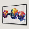Colorful Dumbbells Abstract Fitness Canvas Print Gym Art