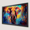 Colorful Elephant Portrait Art Poster for Animal Lovers