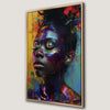 Colorful Face Makeup Black Woman Canvas Print Art