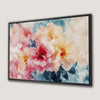 Colorful Floral Art in Pink and Blue Abstract Canvas Print