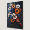 Colorful Flowers with Eyes Gloomy Canvas Print Art