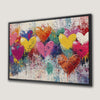 Colorful Hearts Love-Themed Canvas Print for Couple's Decor