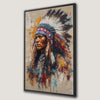 Colorful Native American Woman Canvas Print Wall Art