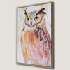 Colorful Owl Portrait Canvas Print for Boho Chic Spaces