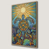 Colorful Sea Turtle Canvas Print Vibrant Marine Life Art