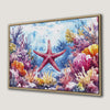 Colorful Starfish and Coral Reef Canvas Print for Kids