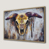 Colorful Tribal Animal Skull Canvas Print Boho Decor