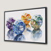 Colorful Watercolor Dumbbell Canvas Print Fitness Art