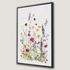 Colorful Wildflowers and Bumble Bees Canvas Print Art
