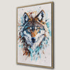 Colorful Wolf Portrait Abstract Canvas Print Wall Art