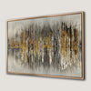 Contemporary Gold and Grey Canvas Print for Home Decor