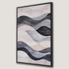 Contemporary Minimalist Wave Art Canvas Print in Pastel