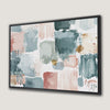 Contemporary Pastel Green and Pink Abstract Canvas Print