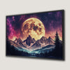 Cosmic Dream Starry Night Moon Landscape Canvas Print