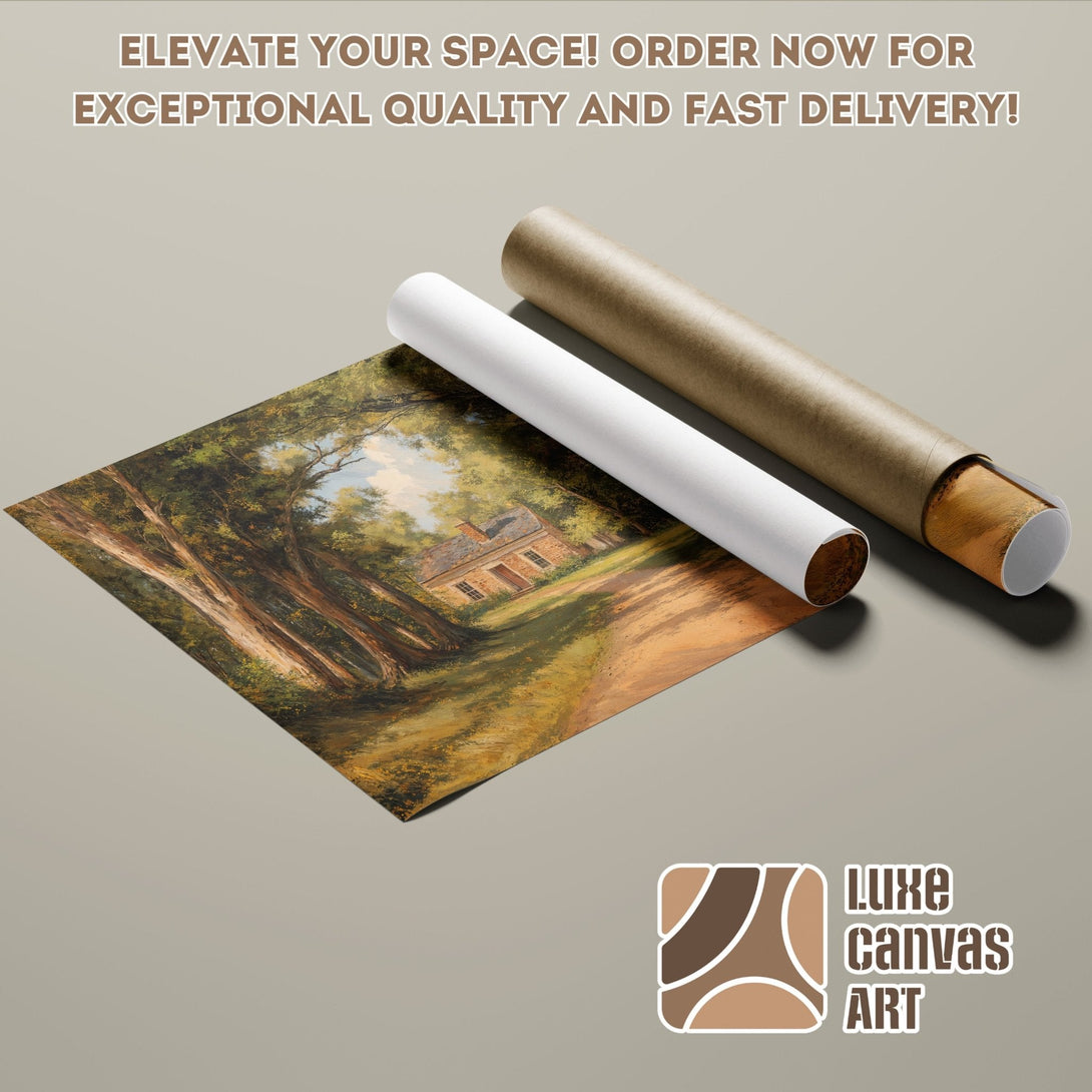 Poster Roll featuring a landscape painting in warm, earthy tones. Elevate your space today!
