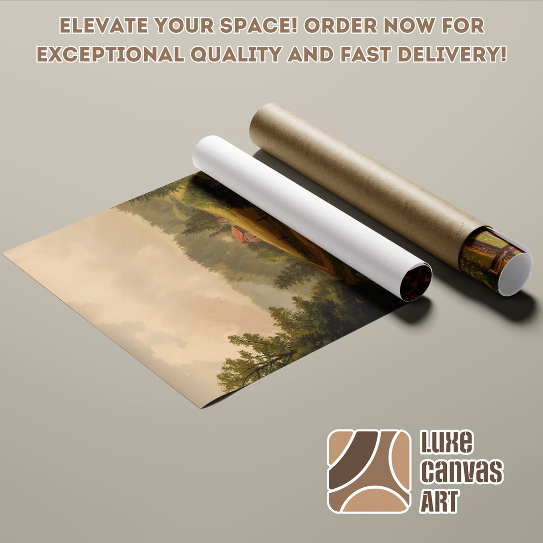 Poster Roll of landscape art in warm, earthy tones. Elevate your space with this stunning poster!