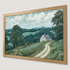 Countryside Landscape Art Poster for Cottagecore Decor