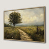 Countryside Path and Lone Tree Canvas Print Rustic Decor