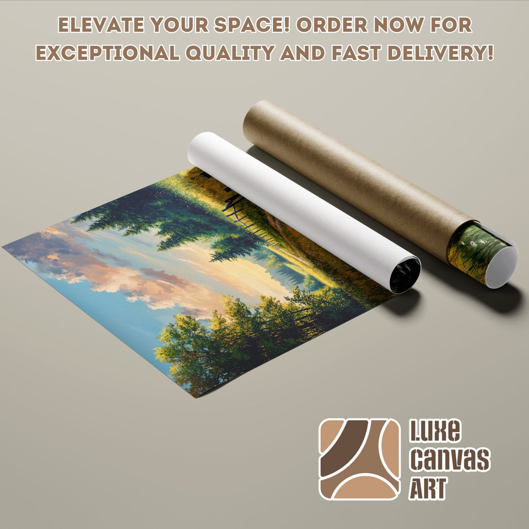 Landscape Poster Roll in a warm color palette, perfect for home decor.