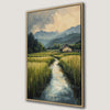 Countryside River Landscape Framed Canvas Print Wall Art