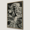 Cowgirl on Horseback Abstract Canvas Print Cowboy Culture
