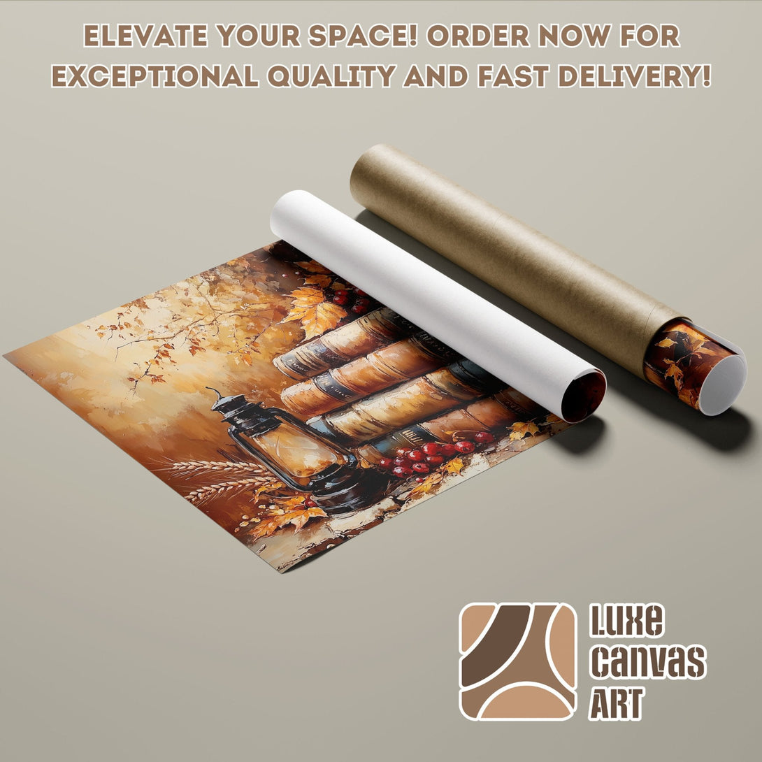 Autumn-themed Poster Roll with warm color palette. Elevate your space with our art!
