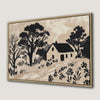 Cozy Cottage Art Canvas Print Framed Landscape