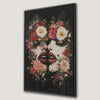 Creepy Floral Faces Twin Girls Canvas Print Gothic Decor
