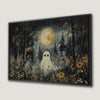Creepy Ghost Under Full Moon Canvas Print Enchanted Forest