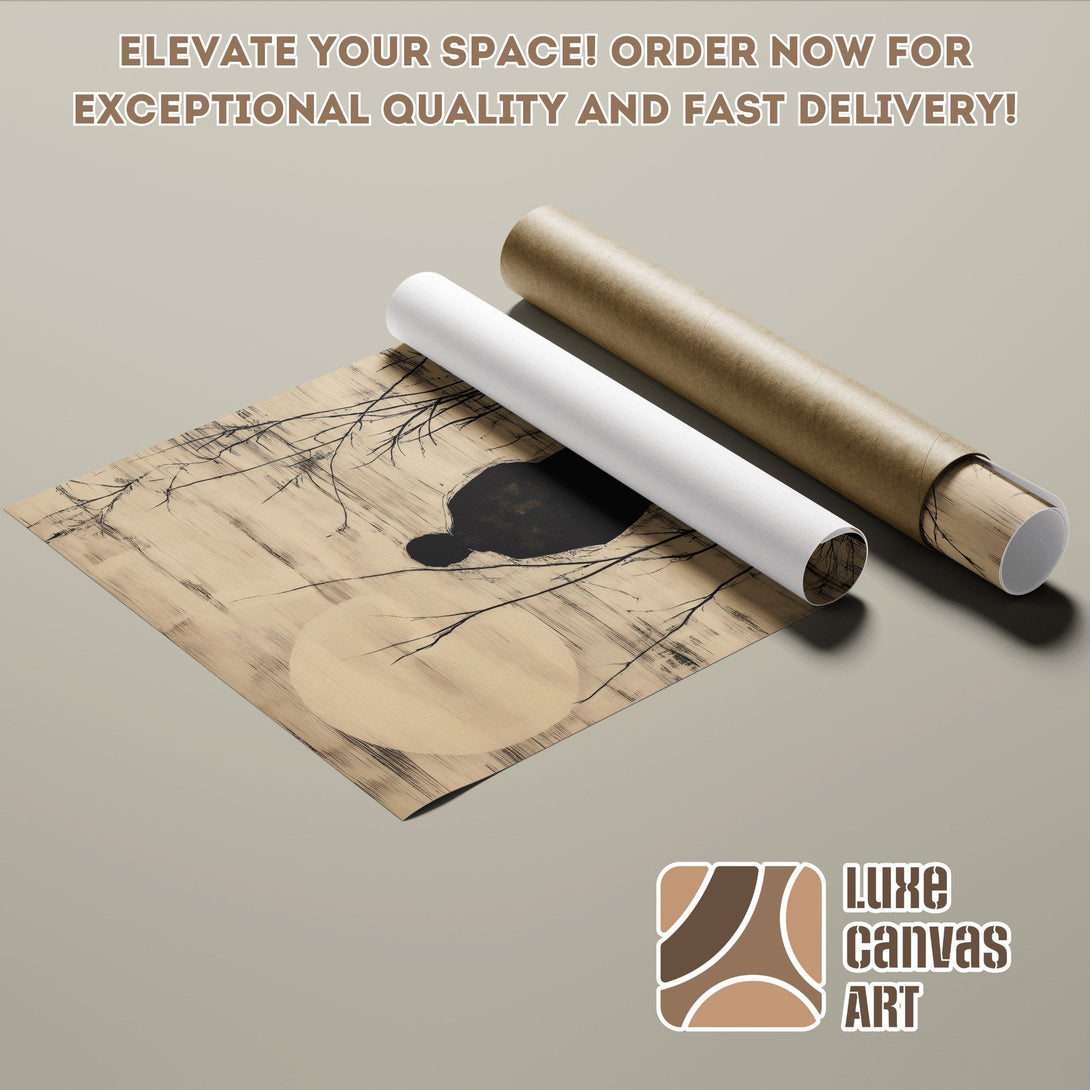 Abstract art Poster Roll in neutral tones. Elevate your space with fast delivery!